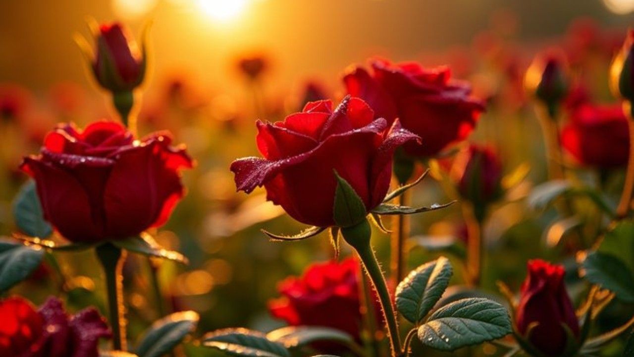 bunga mawar sebagai simbol keindahan dan cinta yang sering digunakan dalam berbagai momen penting